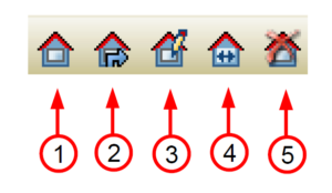 Grupa ikon dla lukarn w module Dach