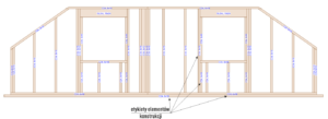 System etykietowania elementów konstrukcji w modelu - konstrukcja ściany