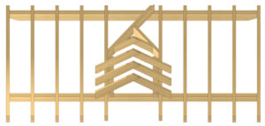 Wydłużenie krokwi koszowej - docięte krokwie