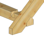 Zamek galicyjski - połączenie krokwi z murłatą