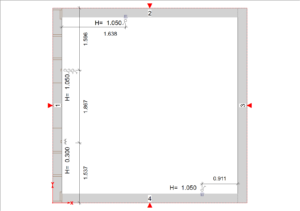 Instalacja elektryczna - wymiarowanie punktów elektrycznych na rzucie kondygnacji