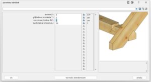 Zamek galicyjski - parametry obróbek w murłacie