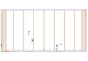 Instalacja elektryczna - wymiarowanie punktów elektrycznych na widoku sciany