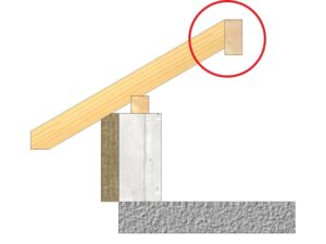 Połączenie krokwi z płatwią - odcięcie